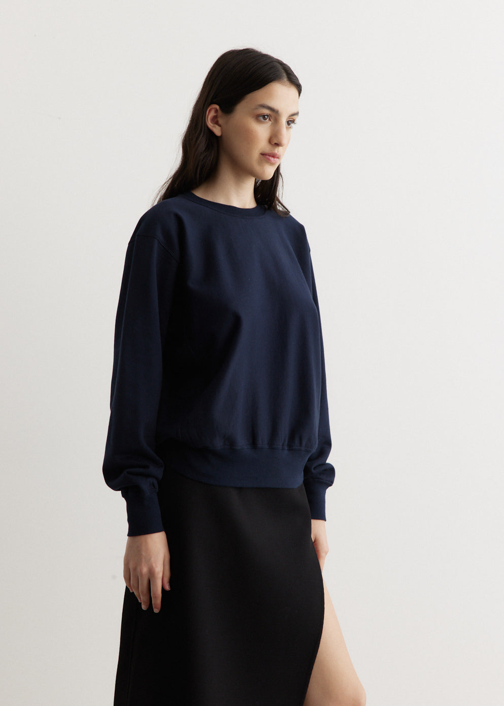 Elastic High Gauge Sweat Pullover