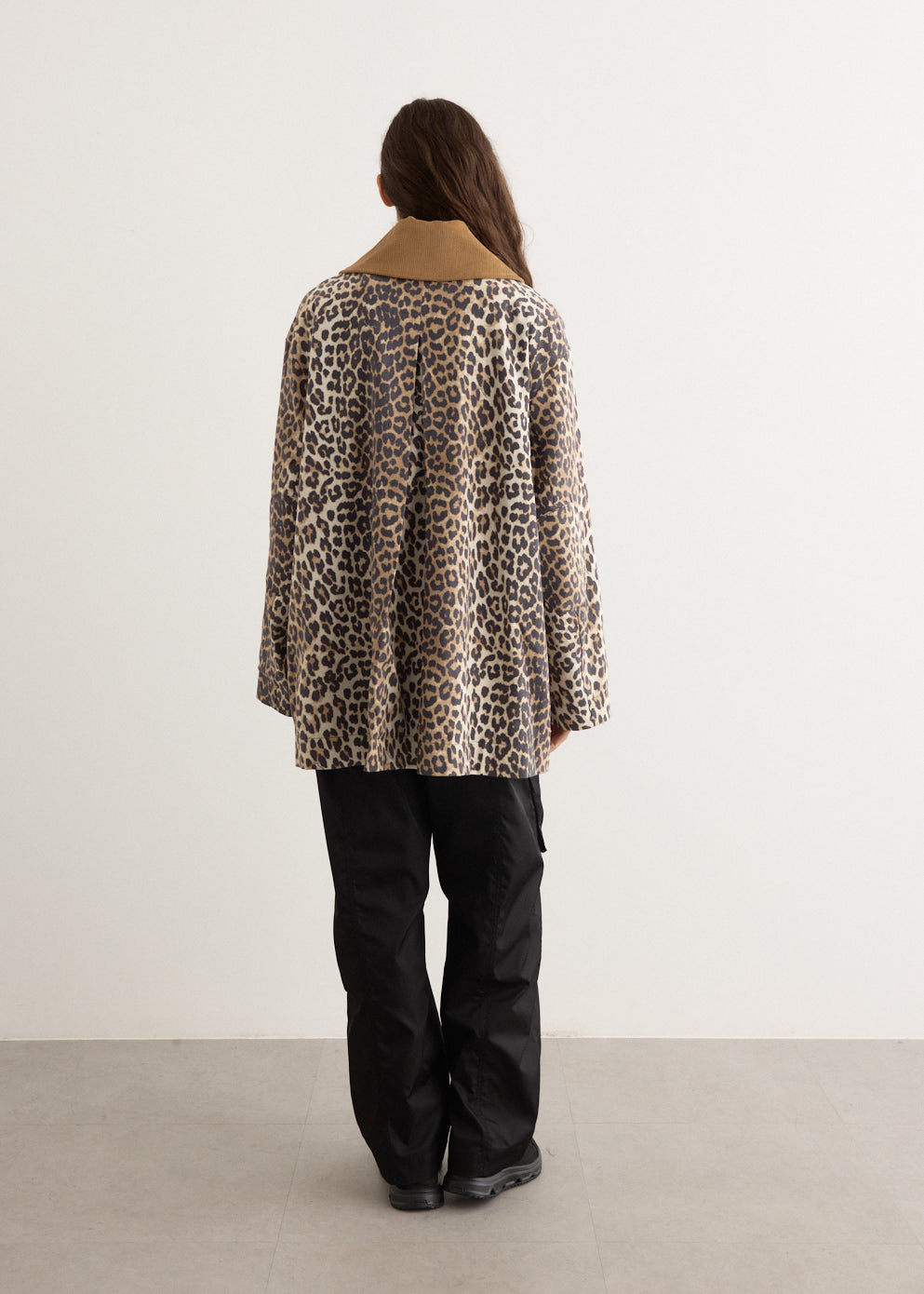 Printed Canvas Midi Jacket