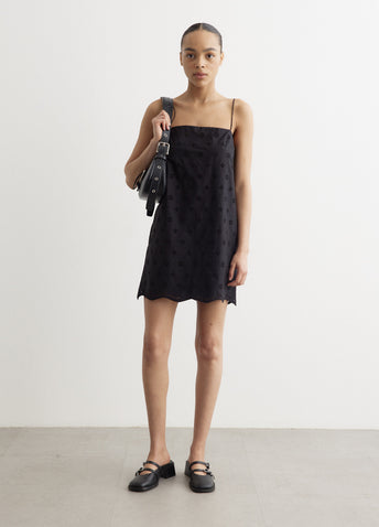 Broderie Shift Mini Dress