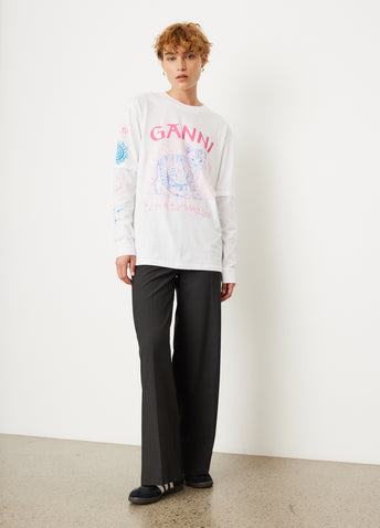 Light Jersey Cat Long-Sleeve T-Shirt