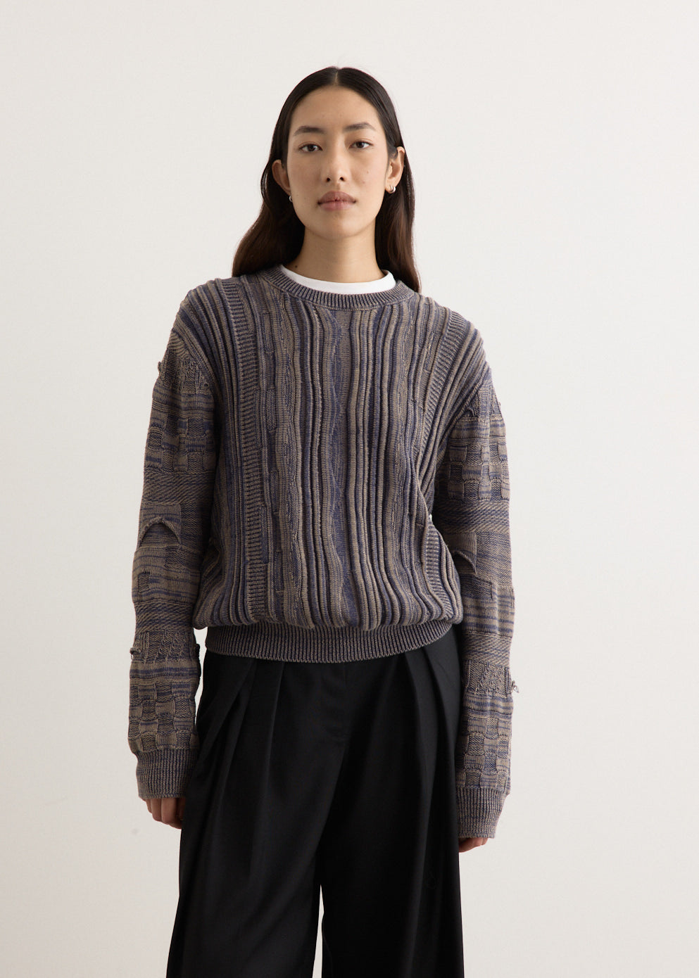 Shutter Rope Fitted Crewneck Jumper