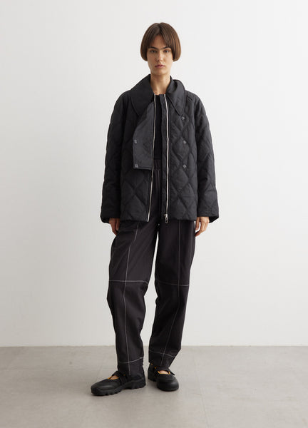 ジャケット・アウター GANNI Recycled Ripstop Quilt COAT 34 Ganni + Recycled Ripstop Quilt Coat