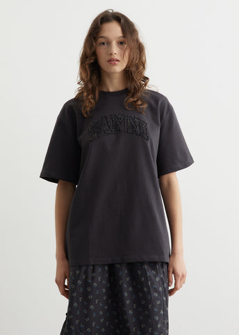 Heavy Cotton Drop Shoulder Ganni T-Shirt