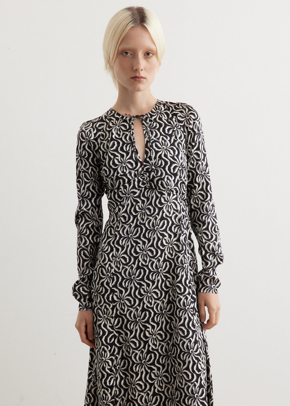 Ganni silk stretch satin dress on sale