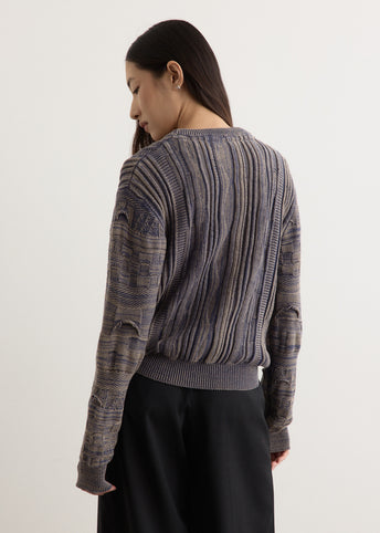 Shutter Rope Fitted Crewneck Jumper