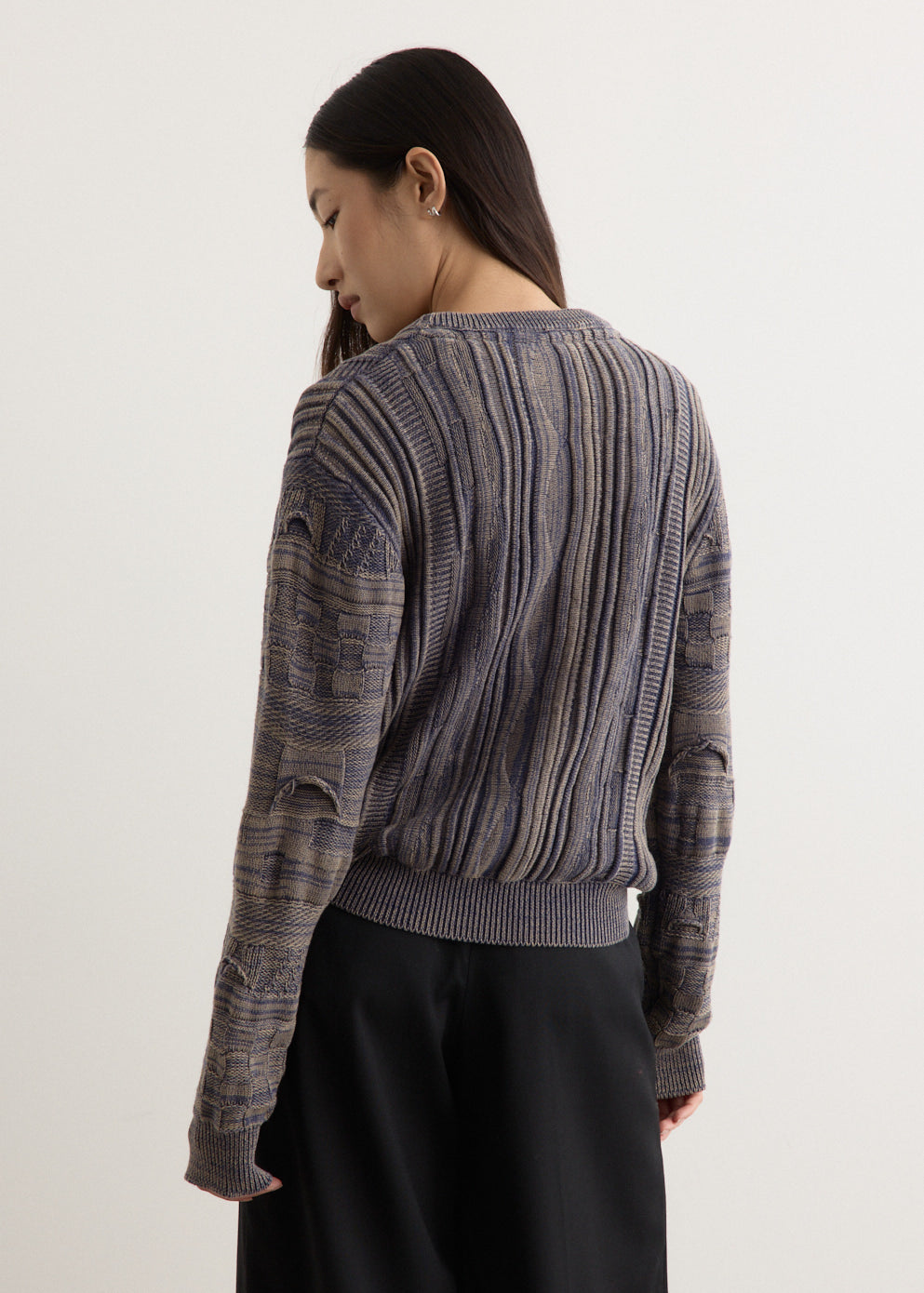 Shutter Rope Fitted Crewneck Jumper