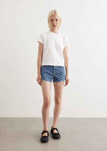 Logo Print Bite Shorts