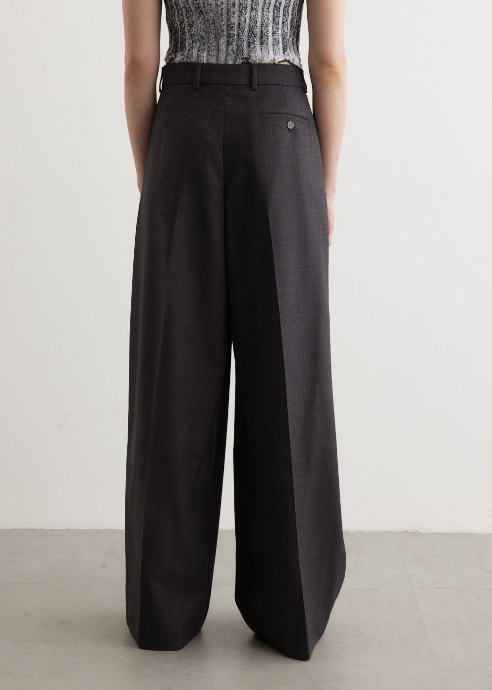 Poffee Melange Wool Wrap Trousers