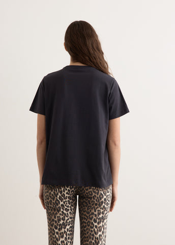Basic Cotton Jersey Banana Relaxed T-Shirt