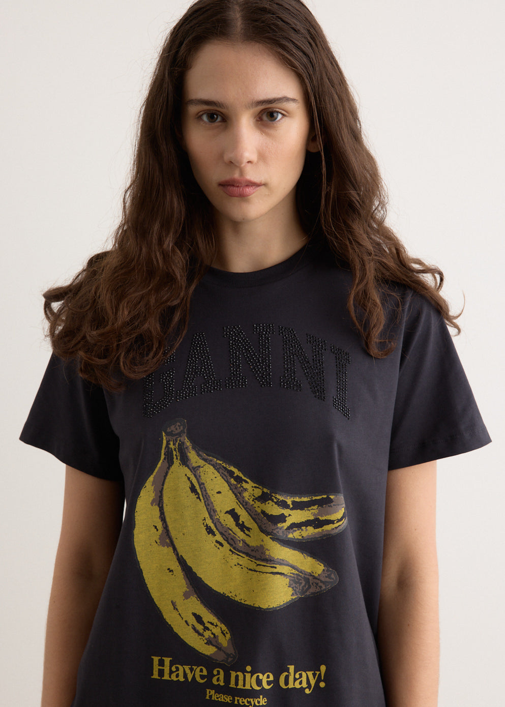Basic Cotton Jersey Banana Relaxed T-Shirt