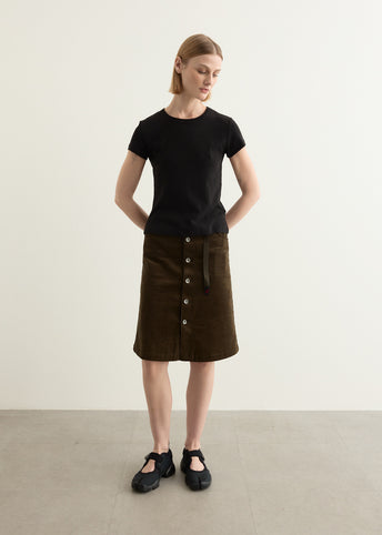 Buttoned Down Midi Skirt
