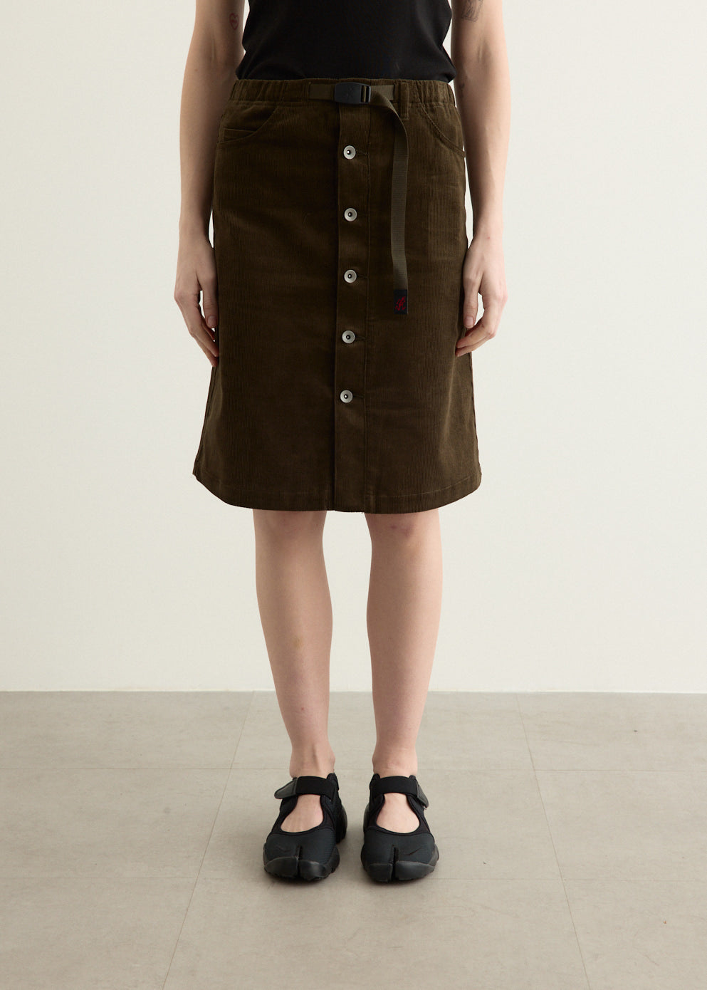 Buttoned Down Midi Skirt