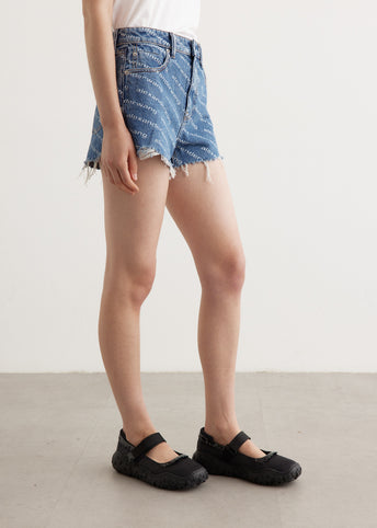 Logo Print Bite Shorts