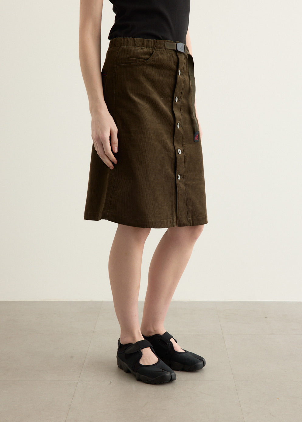 Buttoned Down Midi Skirt