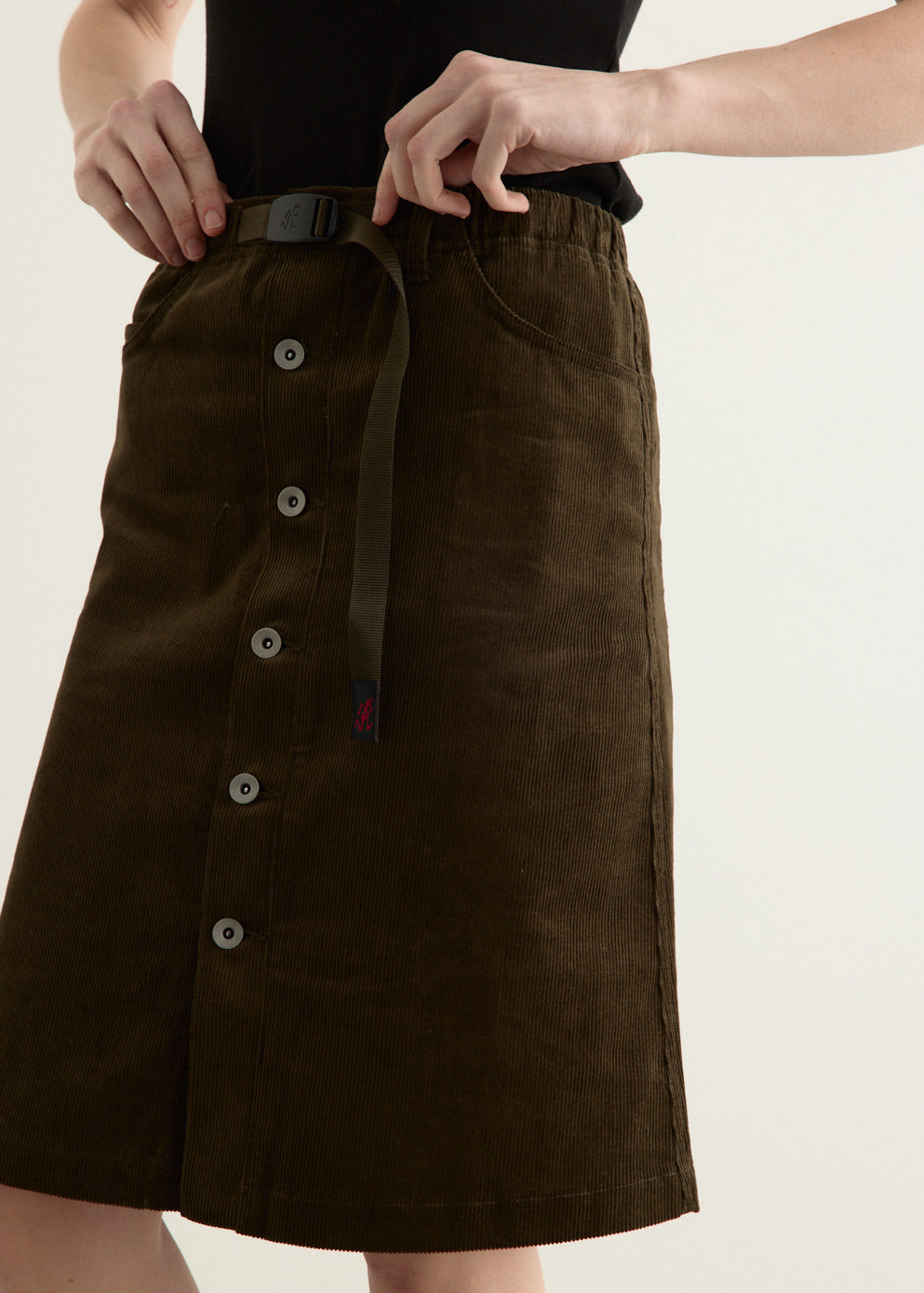 Buttoned Down Midi Skirt