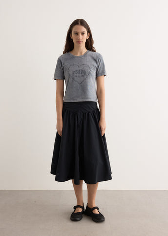 Heavy Cotton Jersey Heart Small T-Shirt