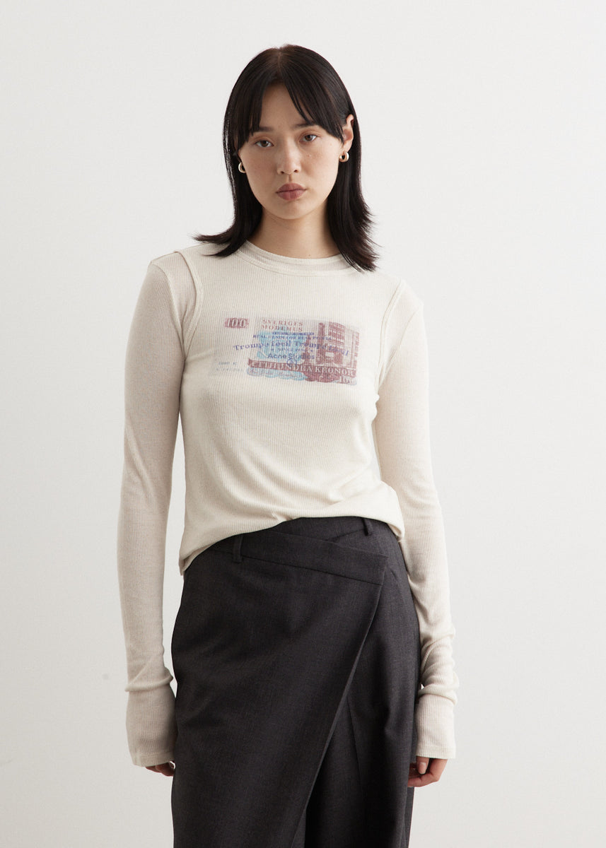 【EEUN】Blanc Layered Tee ZIGGY CHEN DESTROYED LAYER T-SHIRT _ FASCINATE Osaka Japan
