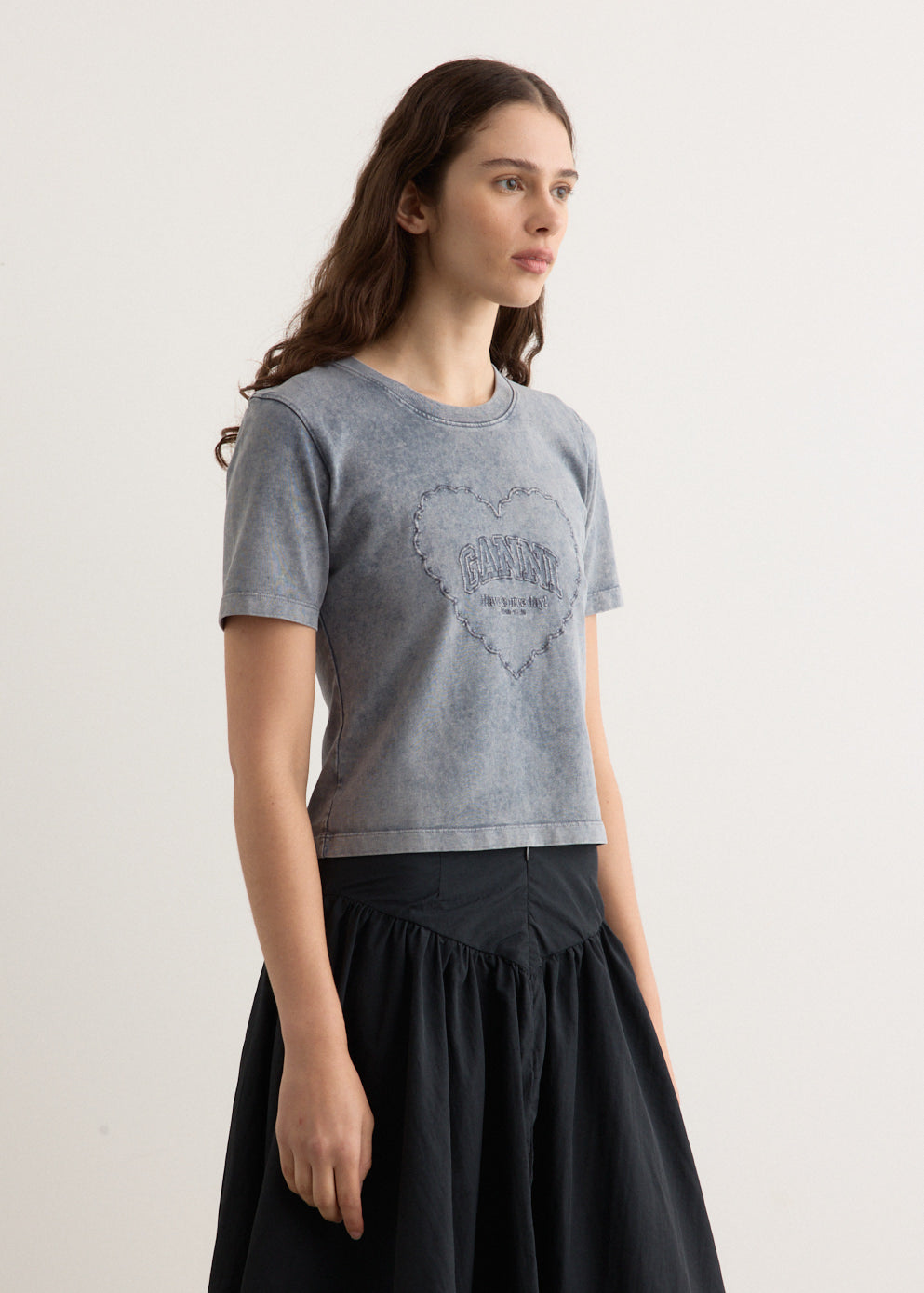 Heavy Cotton Jersey Heart Small T-Shirt