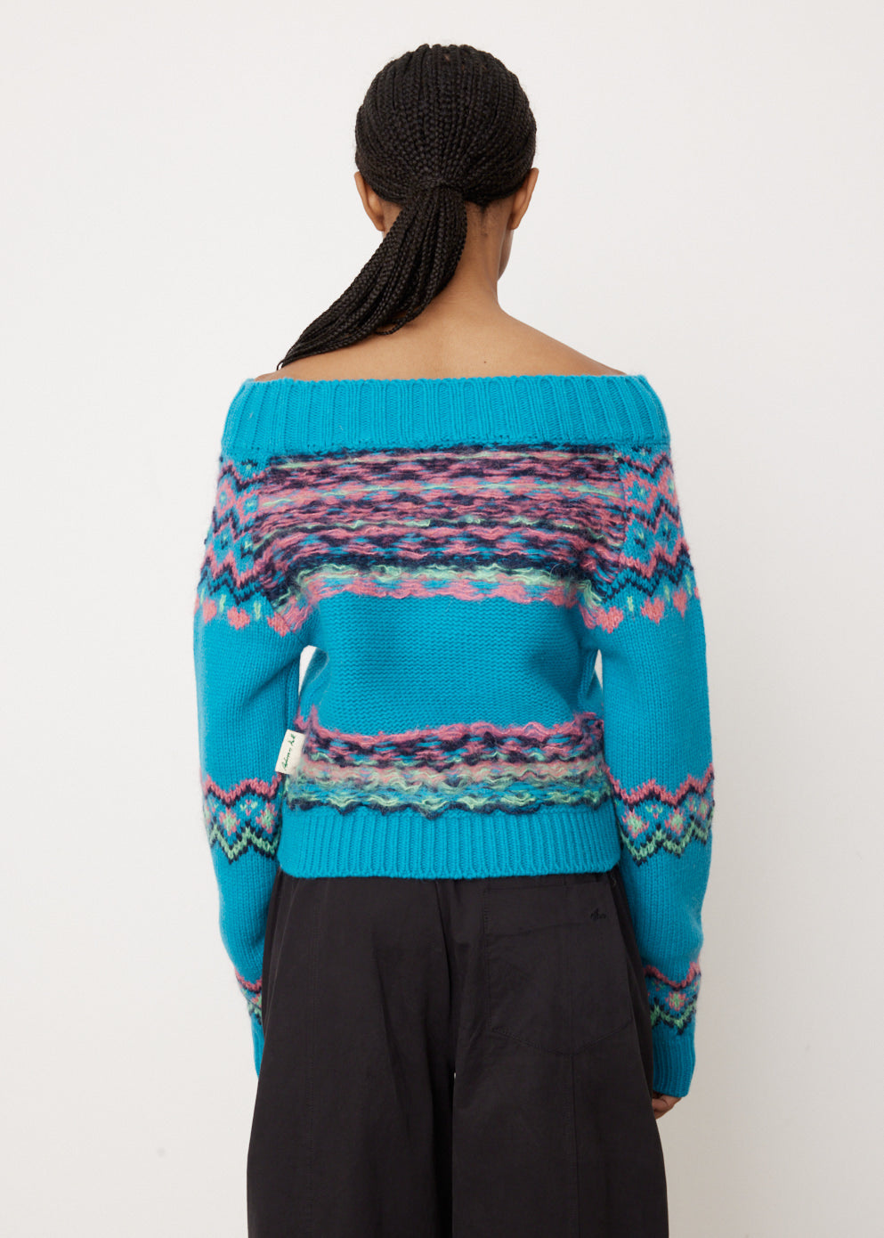 Tako Nordic Off-Shoulder Knit Top