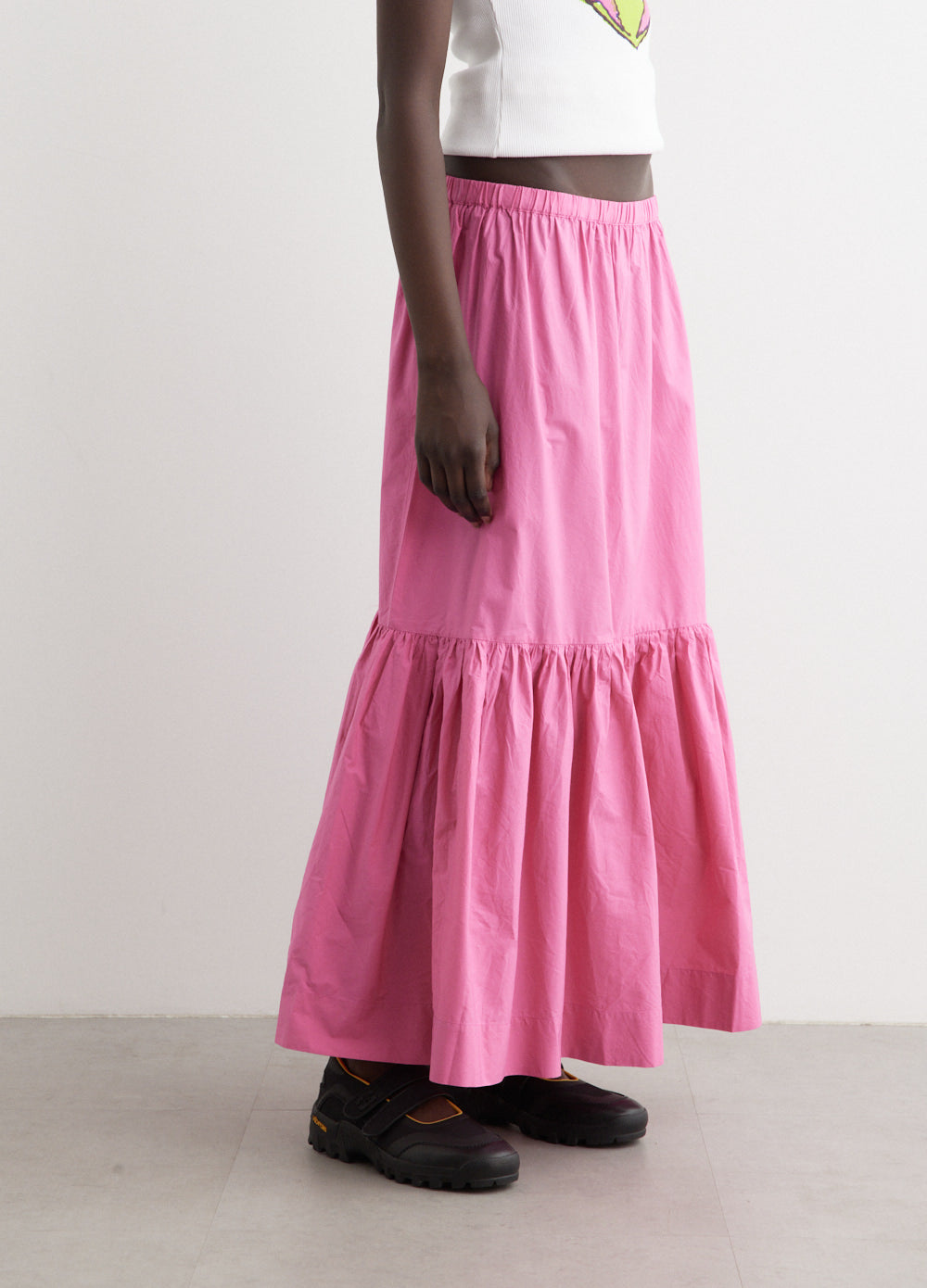 Twinset Long Flounce Skirt in Pink | Lyst UK