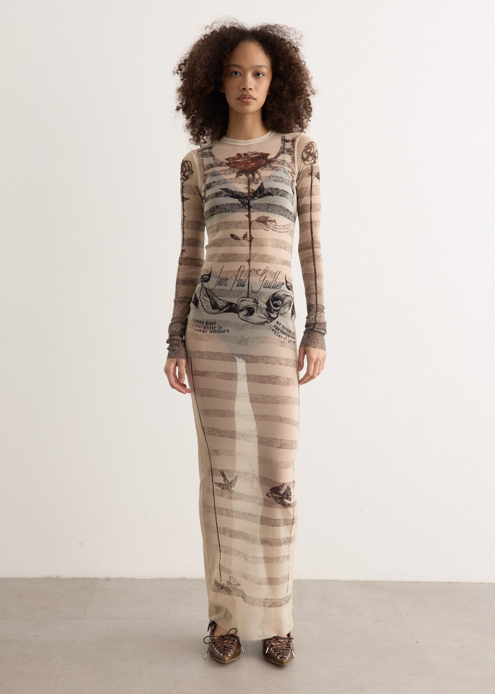 Mesh Long Dress