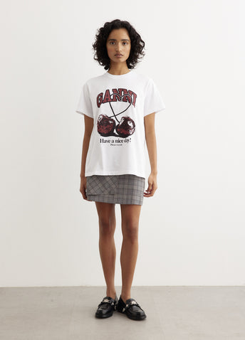 Basic Jersey Cherry Relaxed T-Shirt