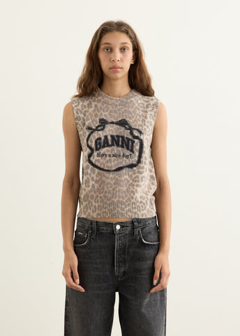 Graphic Wool Vest