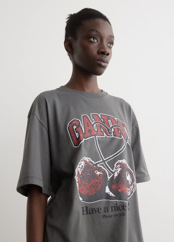 Future Heavy Cherry Drop Shoulder T-Shirt