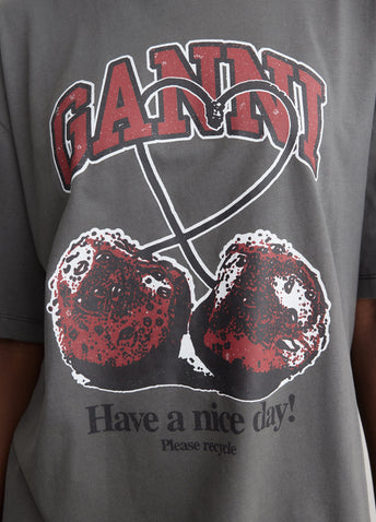 Future Heavy Cherry Drop Shoulder T-Shirt