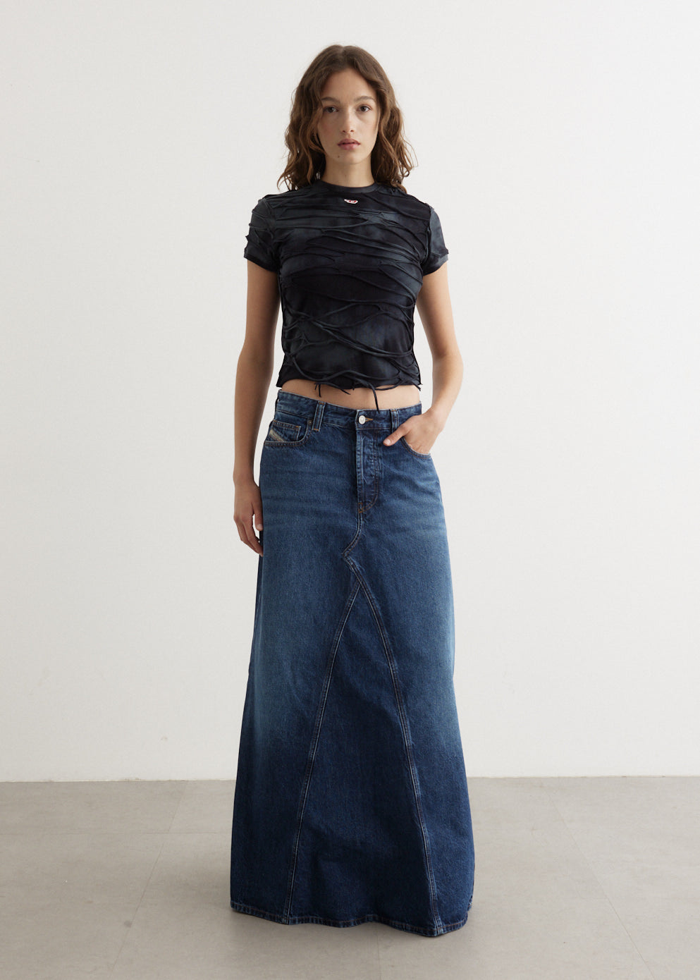 De-Pago Gonna Maxi Denim Skirt