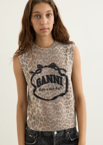 Graphic Wool Vest
