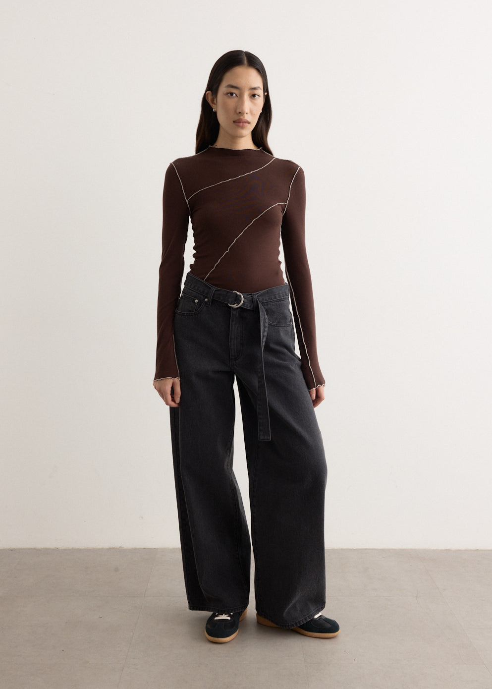 Azlee Tops Azaelia Long Sleeve Panelled Top