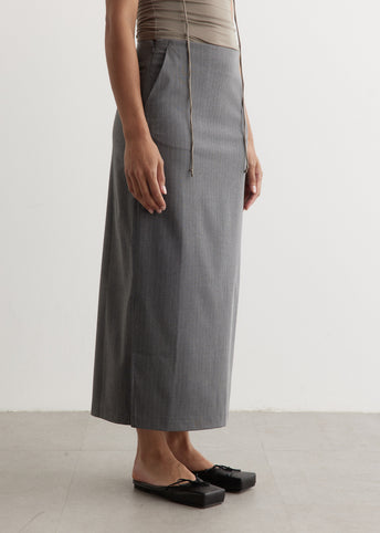 Angel Long Pinstripe Skirt