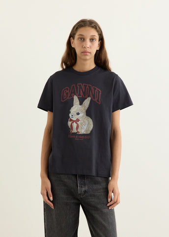 Basic Cotton Jersey Bunny Relaxed T-shirt