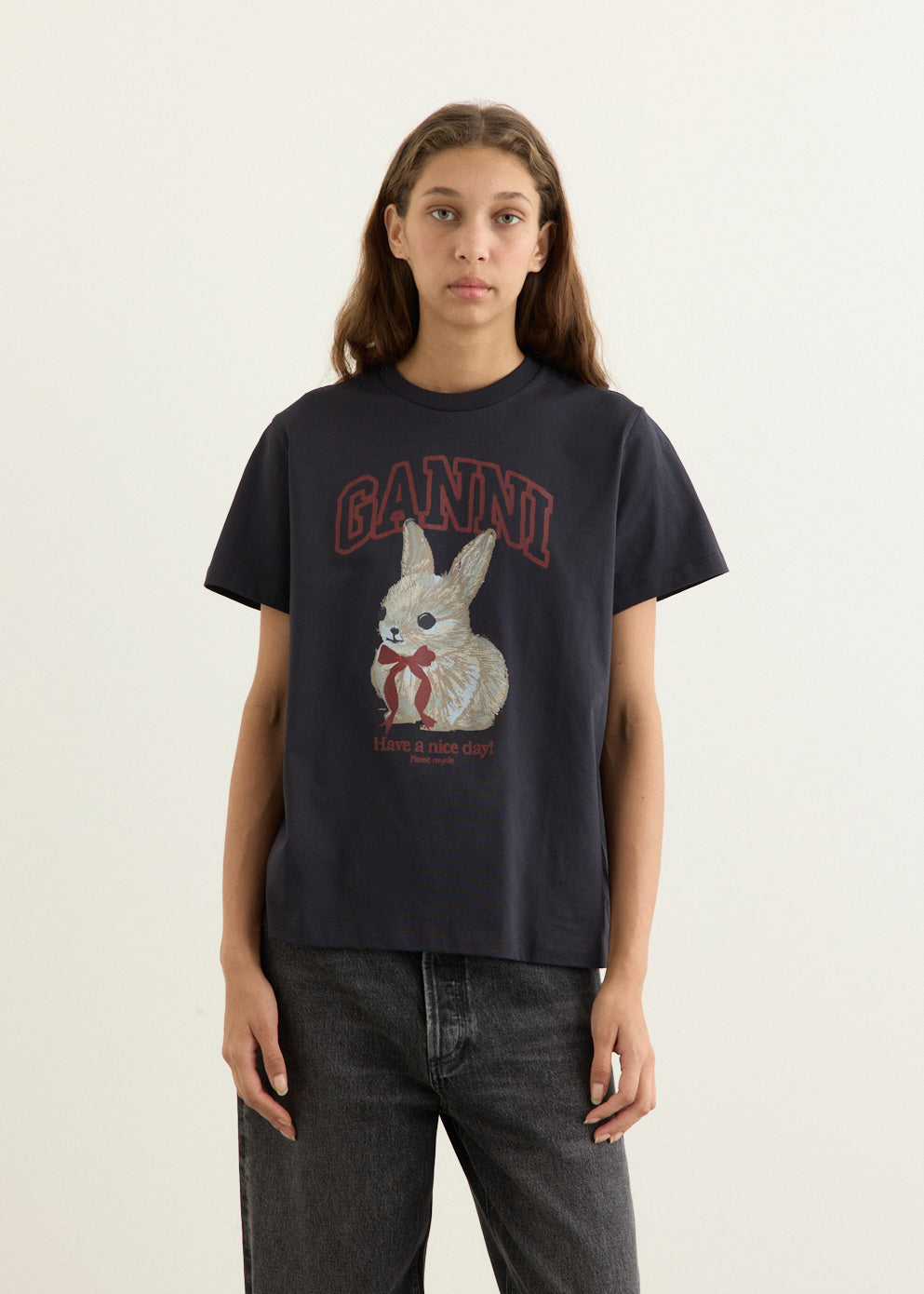 Basic Cotton Jersey Bunny Relaxed T-shirt