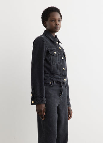 Heavy Denim Cropped Jacket