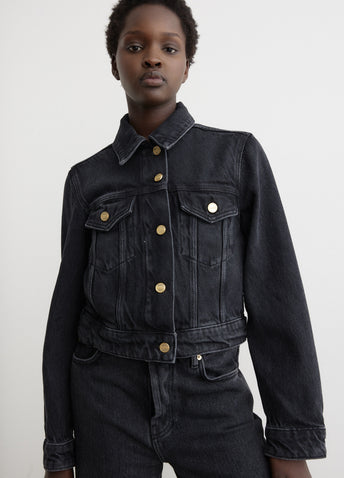 Heavy Denim Cropped Jacket