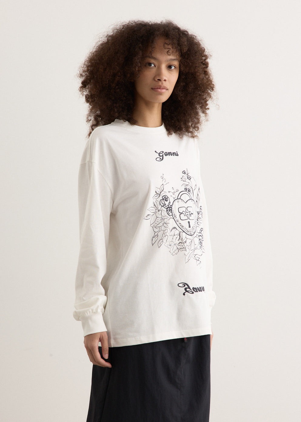 Re-Cut Heavy Jersey Charm Long Sleeve T-Shirt