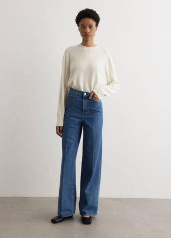 Wide Leg Denim Jeans 32"