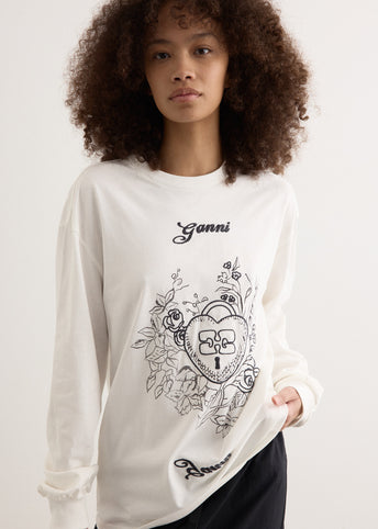 Re-Cut Heavy Jersey Charm Long Sleeve T-Shirt