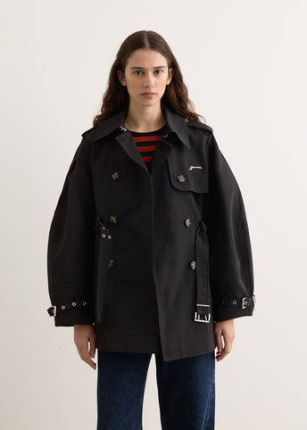 Heavy Twill Midi Trench Coat