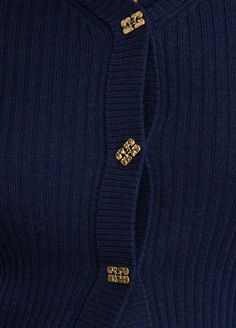 Mini Ribbed Merino Cardigan