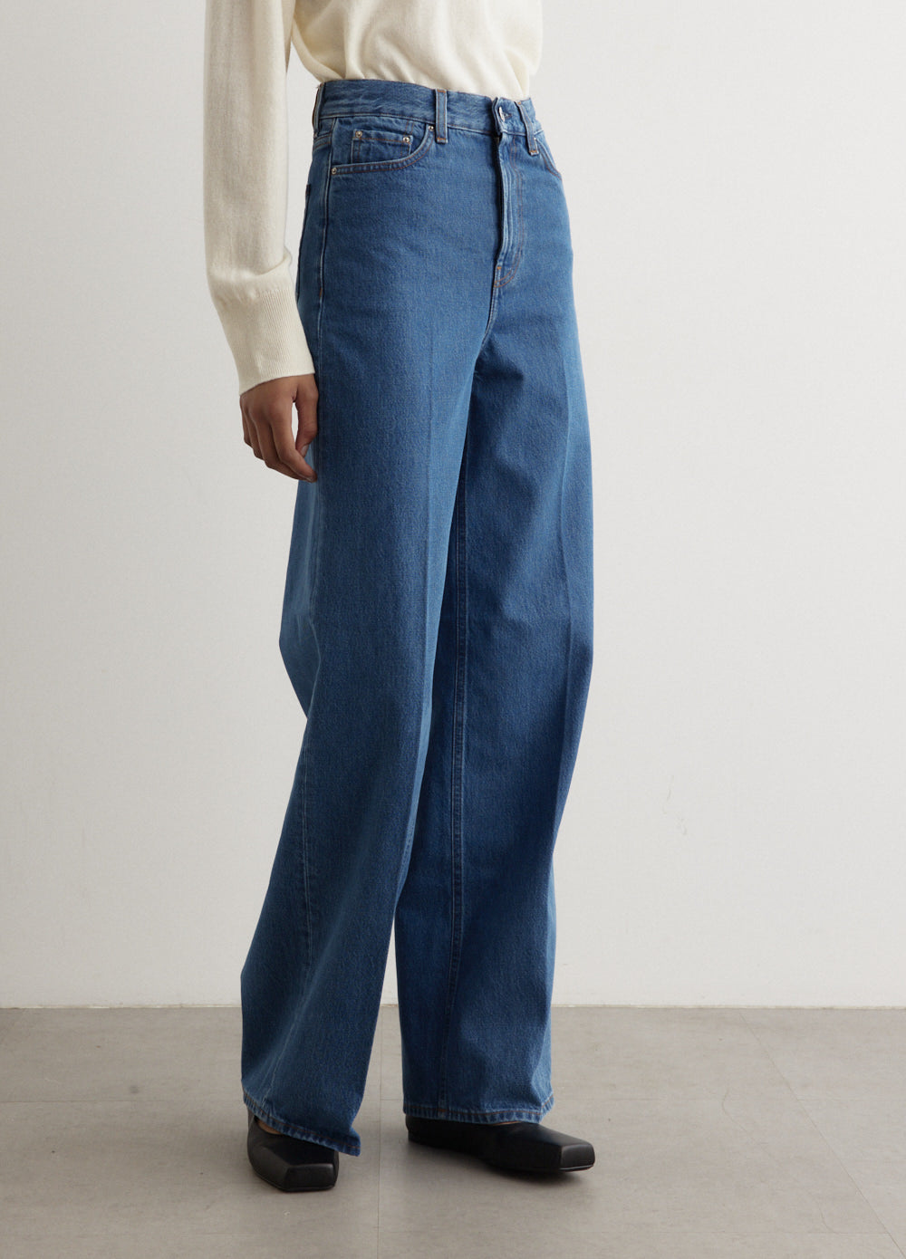 Wide Leg Denim Jeans 32"