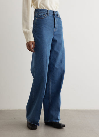 Wide Leg Denim Jeans 32"