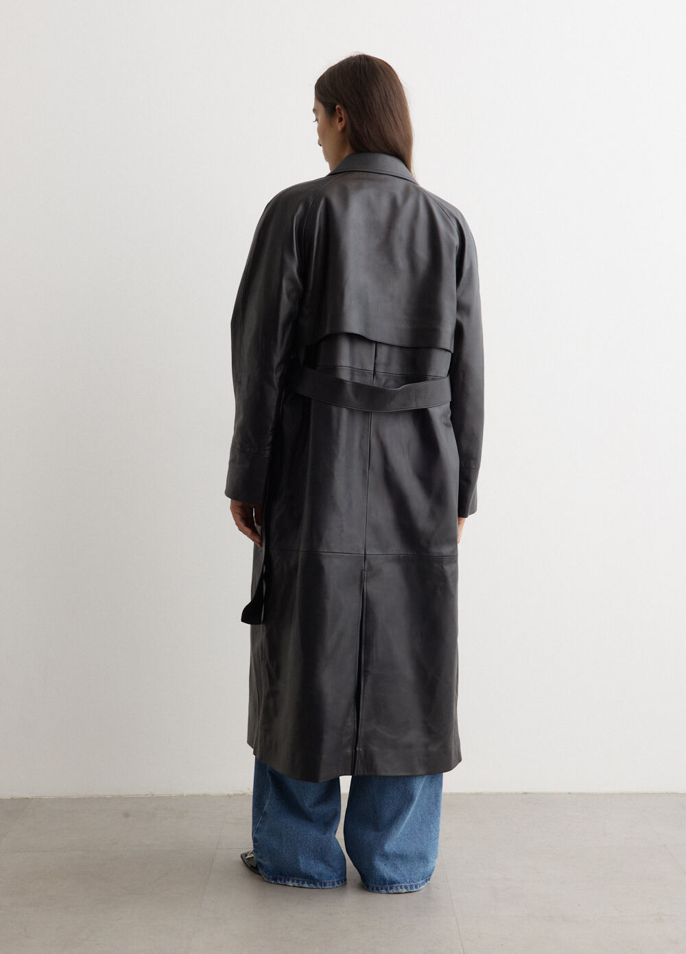 Bridges Leather Trench Coat