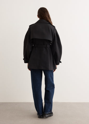 Heavy Twill Midi Trench Coat