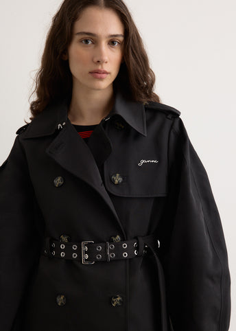 Heavy Twill Midi Trench Coat