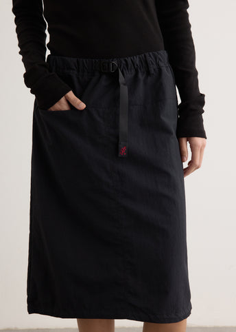 Nylon Packable Midi Skirt