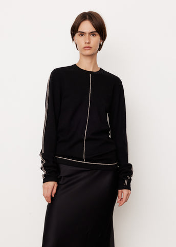 Contrast Layering Knit Sweater