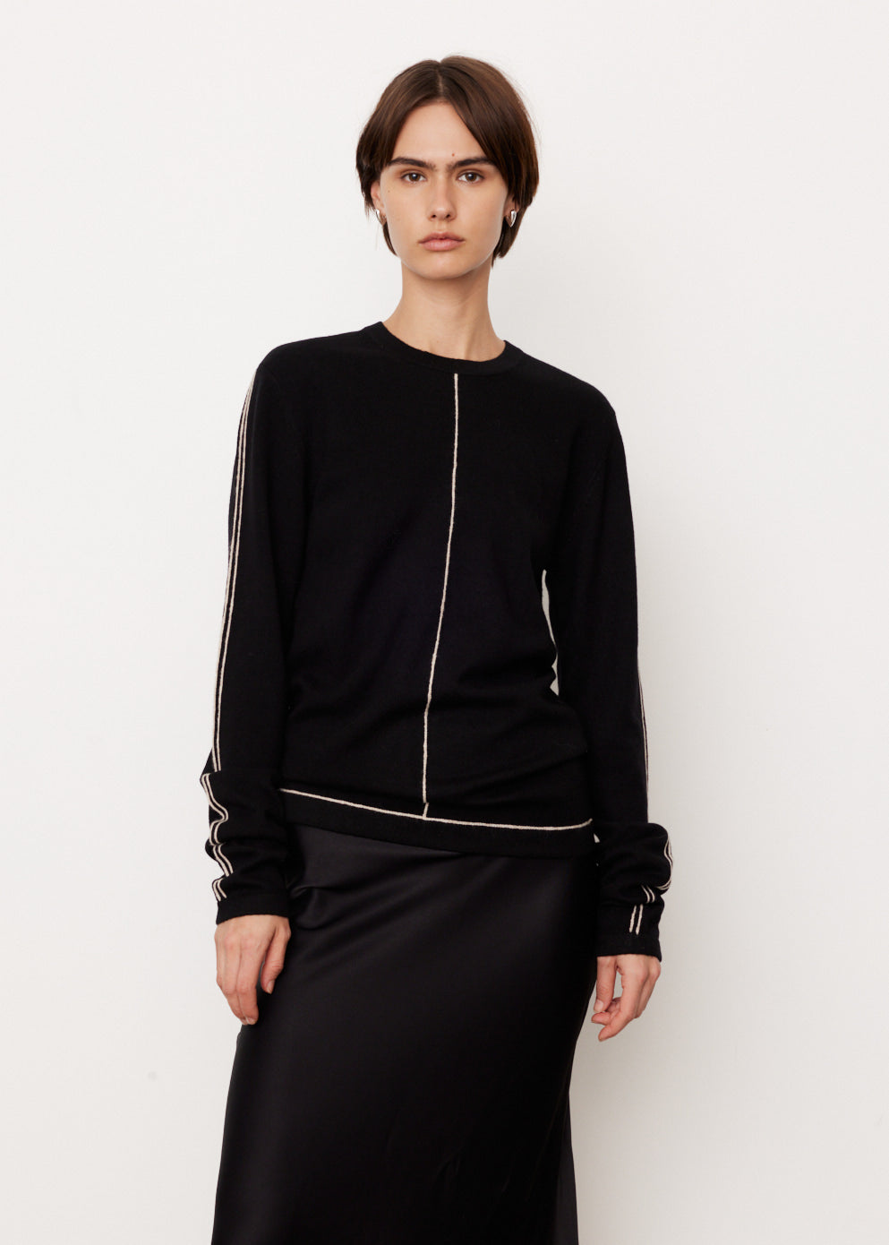 Contrast Layering Knit Sweater